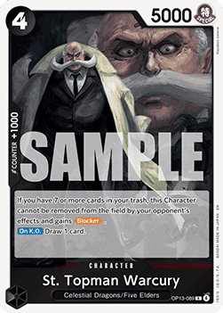St. Topman Warcury (OP13-089) (V.1) - Carrying on his Will (Rare) [OP13-089] - Cards Beyond