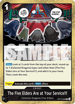 The Five Elders Are at Your Service!!! (OP13-096) - Carrying on his Will (Rare) [OP13-096] - Cards Beyond