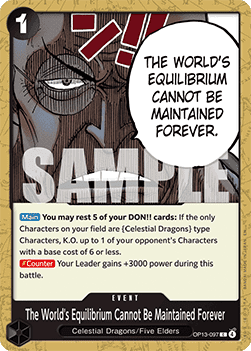 The World's Equilibrium Cannot Be Maintained Forever (OP13-097) - Carrying on his Will (Common) [OP13-097] - Cards Beyond
