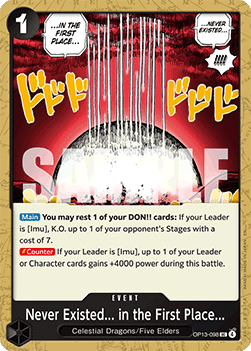 Never Existed... in the First Place... (OP13-098) - Carrying on his Will (Uncommon) [OP13-098] - Cards Beyond