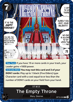 The Empty Throne (OP13-099) - Carrying on his Will (Common) [OP13-099] - Cards Beyond