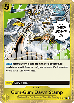 Gum-Gum Dawn Stamp (OP13-117) - Carrying on his Will (Rare) [OP13-117] - Cards Beyond