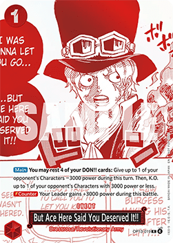 But Ace Here Said You Deserved It!! (OP13-019) (V.1) - Unnumbered Promos (Rare) [UP-OP13-019] - Cards Beyond