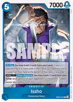 Issho (EB04-022) (V.1) - The Azure Sea's Seven (Rare) [OP14-EB04-022] - Cards Beyond