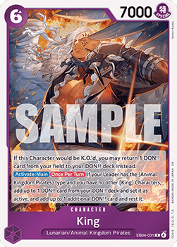 King (EB04-031) (V.1) - The Azure Sea's Seven (Rare) [OP14-EB04-031] - Cards Beyond