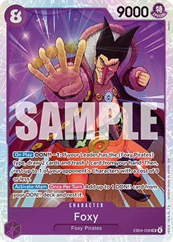 Foxy (EB04-036) (V.1) - The Azure Sea's Seven (Super Rare) [OP14-EB04-036] - Cards Beyond