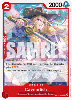Cavendish (OP14-004) - The Azure Sea's Seven (Uncommon) [OP14-004] - Cards Beyond