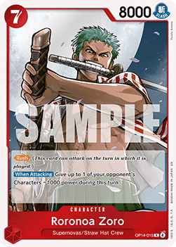 Roronoa Zoro (OP14-015) (V.1) - The Azure Sea's Seven (Rare) [OP14-015] - Cards Beyond
