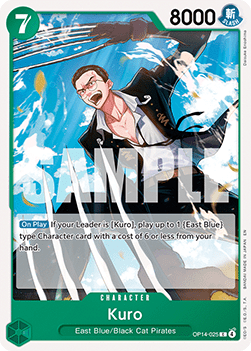 Kuro (OP14-025) - The Azure Sea's Seven (Common) [OP14-025] - Cards Beyond
