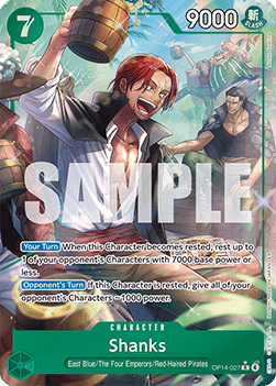 Shanks (OP14-027) (V.2) - The Azure Sea's Seven (Alternate Art) [OP14-027] - Cards Beyond