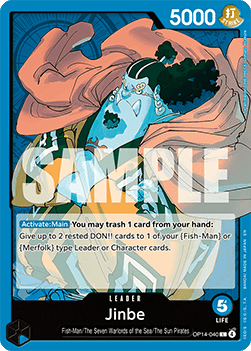 Jinbe (OP14-040) (V.1) - The Azure Sea's Seven (Leader) [OP14-040] - Cards Beyond