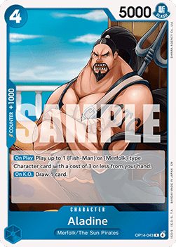 Aladine (OP14-043) - The Azure Sea's Seven (Rare) [OP14-043] - Cards Beyond
