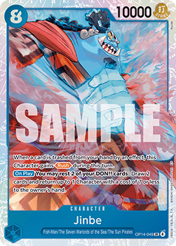 Jinbe (OP14-049) (V.1) - The Azure Sea's Seven (Super Rare) [OP14-049] - Cards Beyond