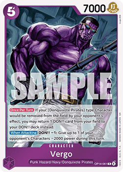 Vergo (OP14-061) (V.1) - The Azure Sea's Seven (Rare) [OP14-061] - Cards Beyond