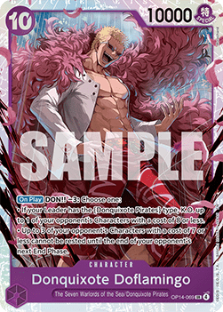 Donquixote Doflamingo (OP14-069) (V.1) - The Azure Sea's Seven (Super Rare) [OP14-069] - Cards Beyond