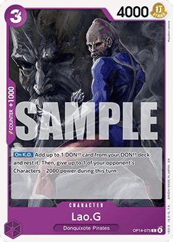 Lao.G (OP14-075) - The Azure Sea's Seven (Common) [OP14-075] - Cards Beyond