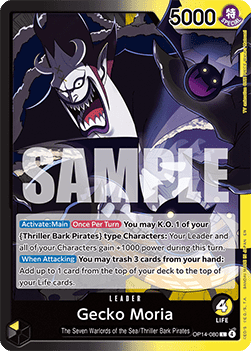 Gecko Moria (OP14-080) (V.1) - The Azure Sea's Seven (Leader) [OP14-080] - Cards Beyond
