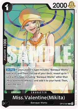Miss.Valentine(Mikita) (OP14-087) - The Azure Sea's Seven (Rare) [OP14-087] - Cards Beyond