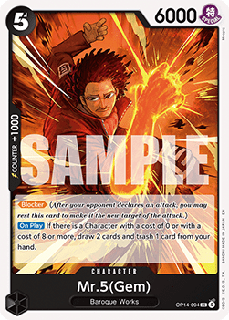 Mr.5(Gem) (OP14-094) - The Azure Sea's Seven (Uncommon) [OP14-094] - Cards Beyond