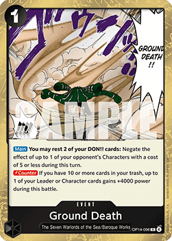 Ground Death (OP14-096) (V.1) - The Azure Sea's Seven (Rare) [OP14-096] - Cards Beyond