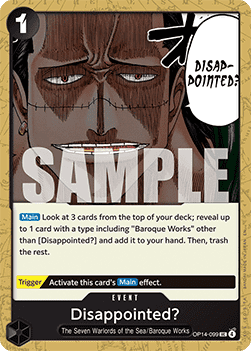 Disappointed? (OP14-099) - The Azure Sea's Seven (Uncommon) [OP14-099] - Cards Beyond