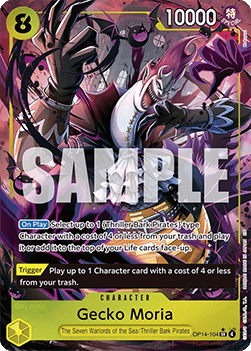Gecko Moria (OP14-104) (V.2) - The Azure Sea's Seven (Alternate Art) [OP14-104] - Cards Beyond