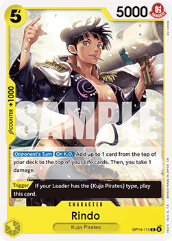 Rindo (OP14-115) - The Azure Sea's Seven (Common) [OP14-115] - Cards Beyond