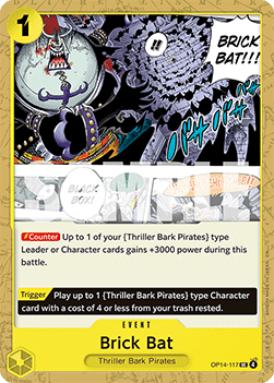 Brick Bat (OP14-117) - The Azure Sea's Seven (Uncommon) [OP14-117] - Cards Beyond