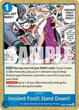 Insolent Fool!! Stand Down!! (EB03-029) (V.1) - Heroines Edition (Common) [EB03-029] - Cards Beyond
