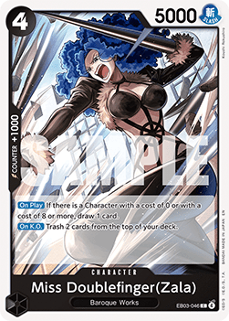Miss Doublefinger(Zala) (EB03-046) (V.1) - Heroines Edition (Common) [EB03-046] - Cards Beyond