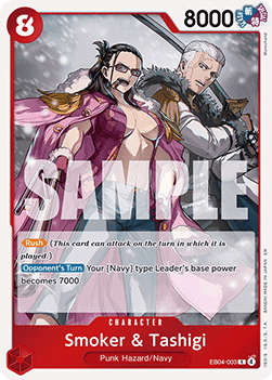 Smoker & Tashigi (EB04-003) (V.1) - Adventure on Kami’s Island (Rare) [OP15-EB04-003] - Cards Beyond