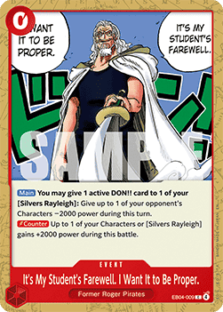 It's My Student's Farewell. I Want It to Be Proper. (EB04-009) - Adventure on Kami’s Island (Common) [OP15-EB04-009] - Cards Beyond