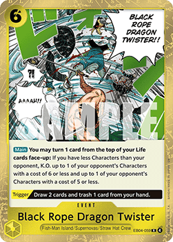 Black Rope Dragon Twister (EB04-059) - Adventure on Kami’s Island (Rare) [OP15-EB04-059] - Cards Beyond