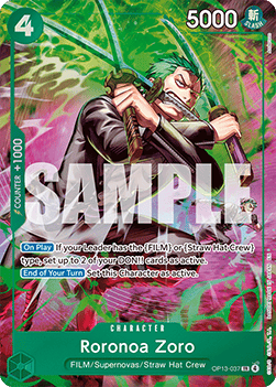 Roronoa Zoro (OP13-037) - Adventure on Kami’s Island (Treasure Rare) [OP15-OP13-037] - Cards Beyond