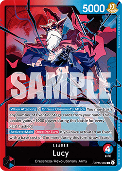 Lucy (OP15-002) (V.1) - Adventure on Kami’s Island (Leader) [OP15-002] - Cards Beyond