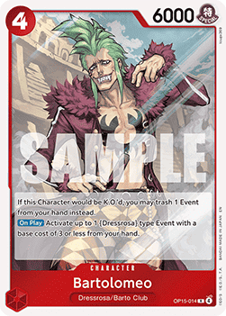 Bartolomeo (OP15-014) - Adventure on Kami’s Island (Rare) [OP15-014] - Cards Beyond