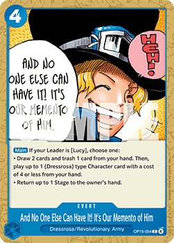 And No One Else Can Have It! It's Our Memento of Him (OP15-054) - Adventure on Kami’s Island (Common) [OP15-054] - Cards Beyond