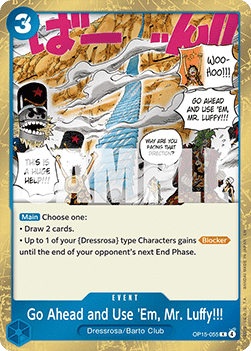 Go Ahead and Use 'Em, Mr. Luffy!!! (OP15-055) - Adventure on Kami’s Island (Rare) [OP15-055] - Cards Beyond
