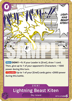 Lightning Beast Kiten (OP15-076) - Adventure on Kami’s Island (Uncommon) [OP15-076] - Cards Beyond