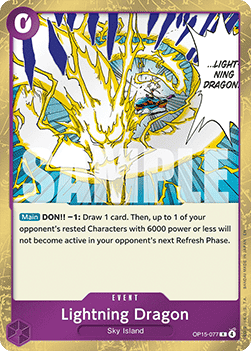 Lightning Dragon (OP15-077) (V.1) - Adventure on Kami’s Island (Rare) [OP15-077] - Cards Beyond