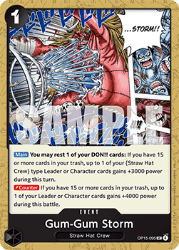 Gum-Gum Storm (OP15-095) - Adventure on Kami’s Island (Uncommon) [OP15-095] - Cards Beyond