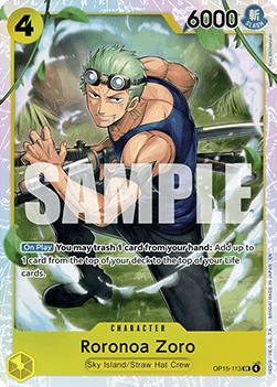 Roronoa Zoro (OP15-113) (V.1) - Adventure on Kami’s Island (Super Rare) [OP15-113] - Cards Beyond