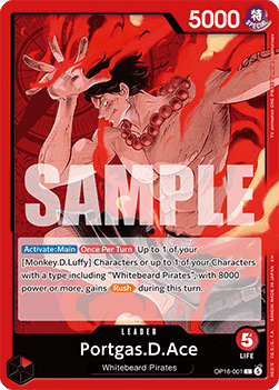 Portgas.D.Ace (OP16-001) (V.1) - The Time of Battle (Leader) [OP16-001] - Cards Beyond