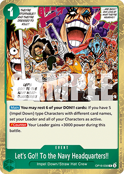 Let's Go!! To the Navy Headquarters!! (OP16-038) - The Time of Battle (Rare) [OP16-038] - Cards Beyond