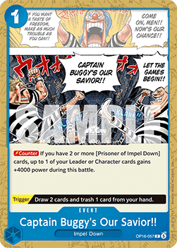 Captain Buggy's Our Savior!! (OP16-057) - The Time of Battle (Common) [OP16-057] - Cards Beyond