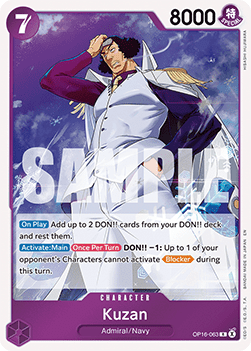 Kuzan (OP16-063) (V.1) - The Time of Battle (Rare) [OP16-063] - Cards Beyond