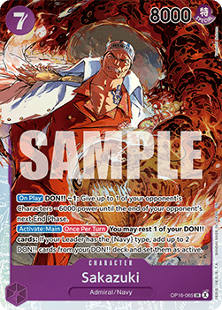 Sakazuki (OP16-065) (V.1) - The Time of Battle (Super Rare) [OP16-065] - Cards Beyond