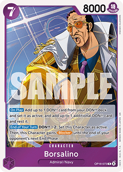Borsalino (OP16-073) (V.1) - The Time of Battle (Rare) [OP16-073] - Cards Beyond