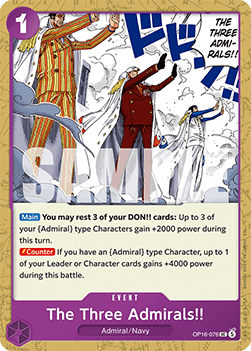 The Three Admirals!! (OP16-076) - The Time of Battle (Uncommon) [OP16-076] - Cards Beyond