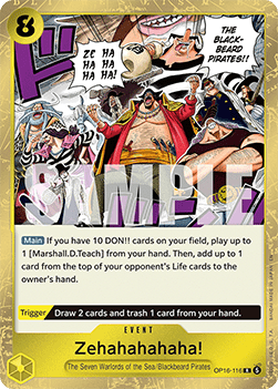 Zehahahahaha! (OP16-116) (V.1) - The Time of Battle (Rare) [OP16-116] - Cards Beyond